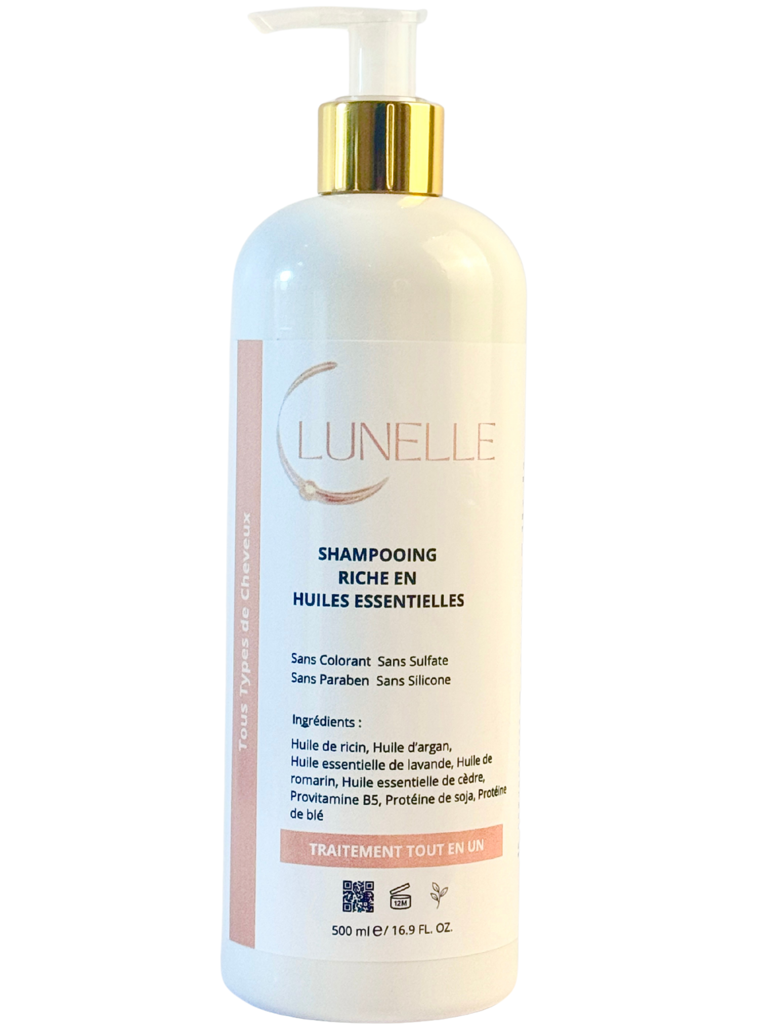 Shampooing Anti Chute 500 ML aux Huiles Essentielles d'Exception